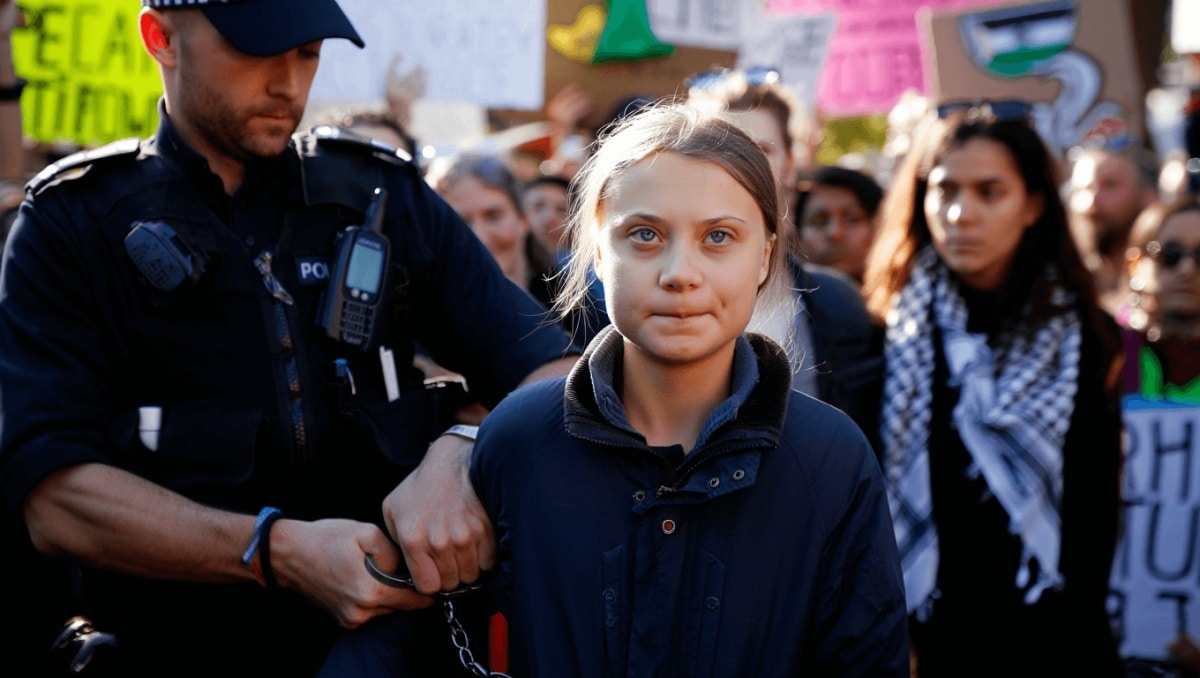 Greta Thunberg finisce in manette a Londra: sit-in pro-Palestina