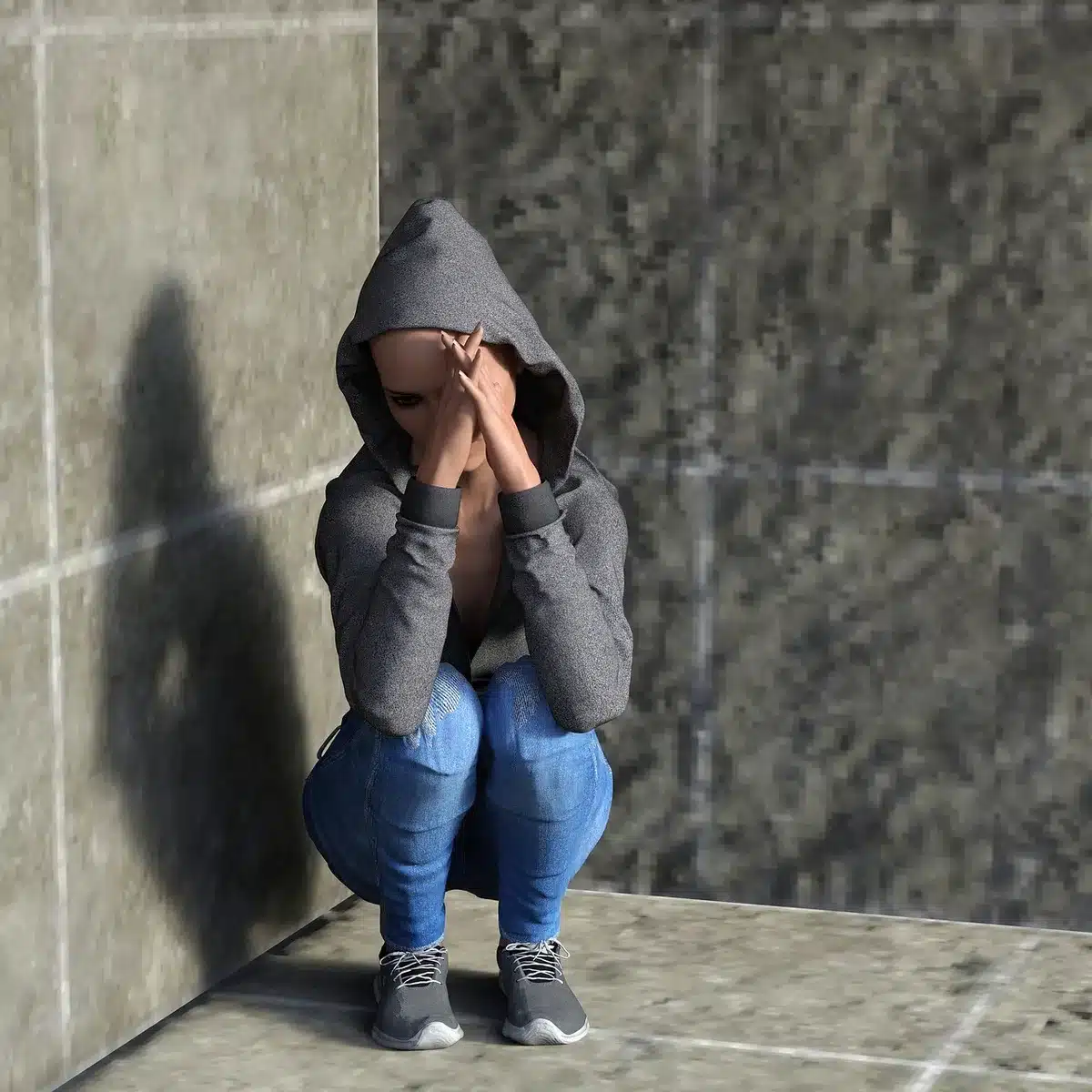 Dettaglio di squat profondo eseguito in leggings con postura corretta